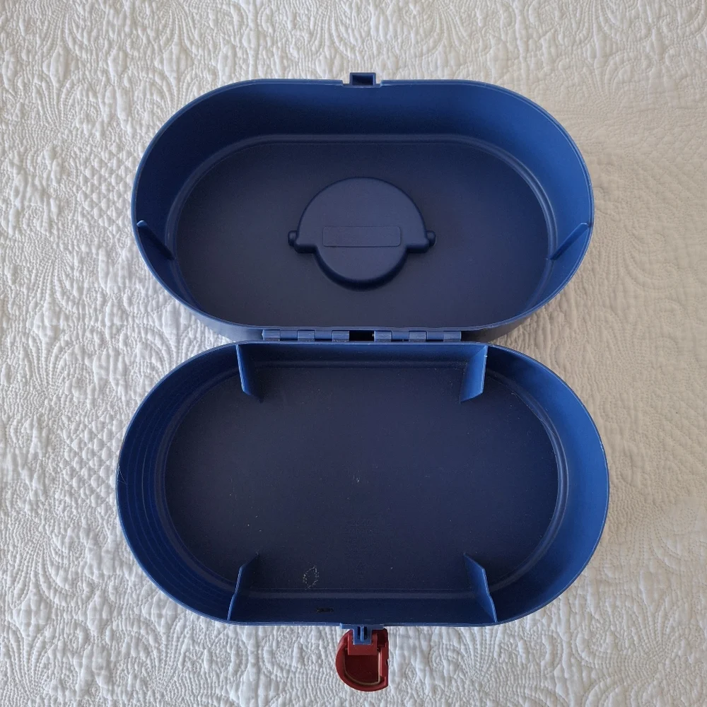 Women Bags Blue Carry Case with Pink Handle